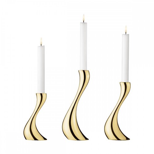 Georg Jensen - Stainless Steel Cobra Candle Holders 3 Piece