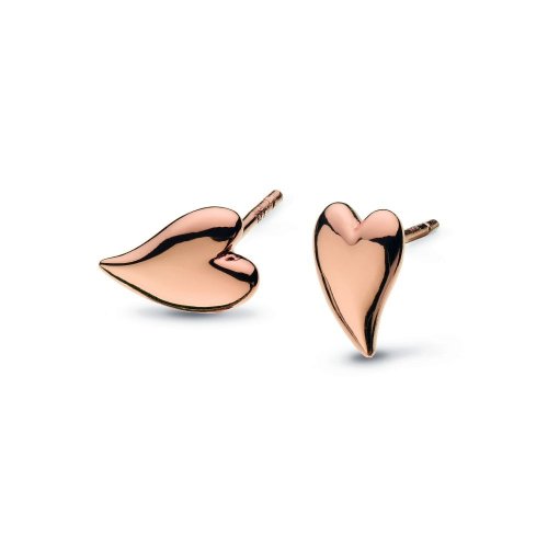 Kit Heath - Desire, Rose Gold Plated Heart Earrings - 40BKRG028