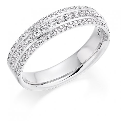 Guest and Philips - Platinum and Diamond Half Eternity Ring Size R.5 - HET8168