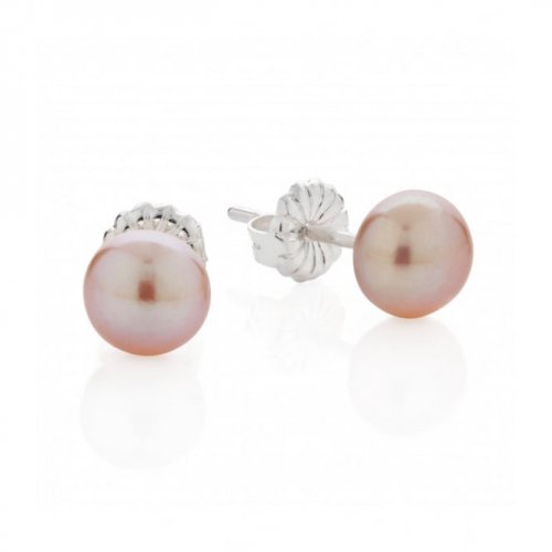 Claudia Bradby - Button, Pearl Set, Sterling Silver - Button Earrings CBES0003P-