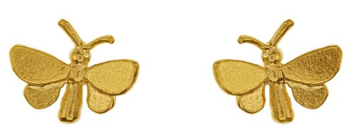 Alex Monroe - Tiny Butterfly, Yellow Gold Plated Stud Earrings TGE7-GP