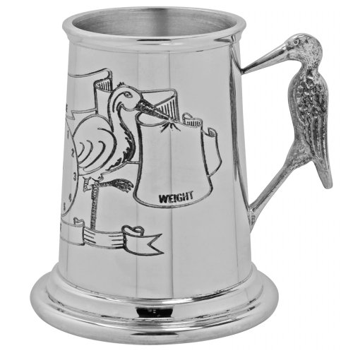 English Pewter Company - Stork Handle, Pewter - Tankard, Size 8.5x5cm PG535