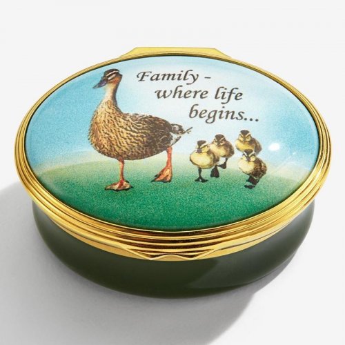 Halcyon Days - Family Where Life Begins, Enamel Box ENFWL1202G