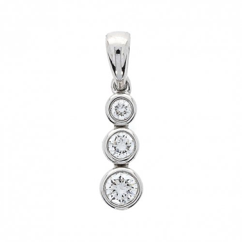 Guest and Philips - Graduated Trilogy, Diamond 0.21ct Set, White Gold - 18ct PendantG1625