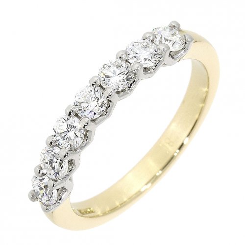 Guest and Philips - D 0.77ct Set, Platinum - Yellow Gold - 7st Claw Collet Et Ring 12701G39