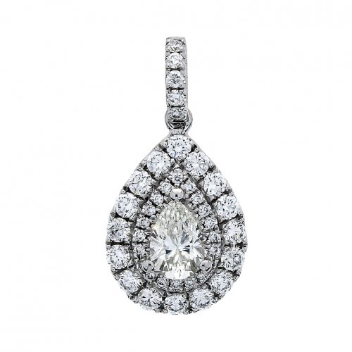 Guest and Philips - Diamond Set, White Gold - Cluster Pendant 19701F1