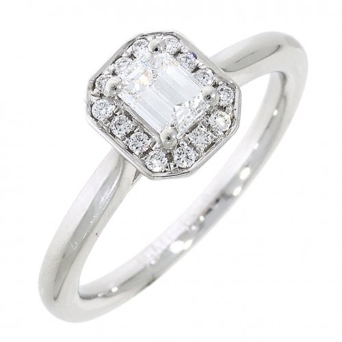 Guest and Philips - D 0.31ct D 0.13ct Set, Platinum - E Cut Pave 14x1 Ring