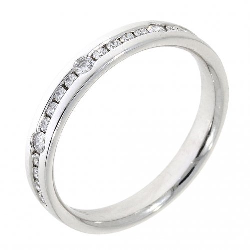 Guest and Philips - D 0.22ct Set, Platinum - 19st 3 big 16 small Slot Ring 14988C9