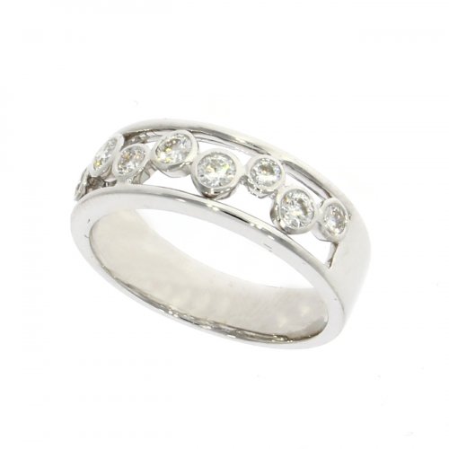 Guest and Philips - Diamond 0.46ct Gsi Set, White Gold - - 18ct Bubble Ring