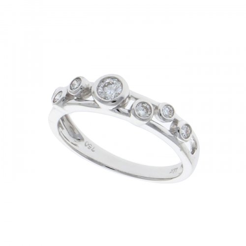 Guest and Philips -  White Gold 18ct Diamond Bubble Ring - 01-28-168