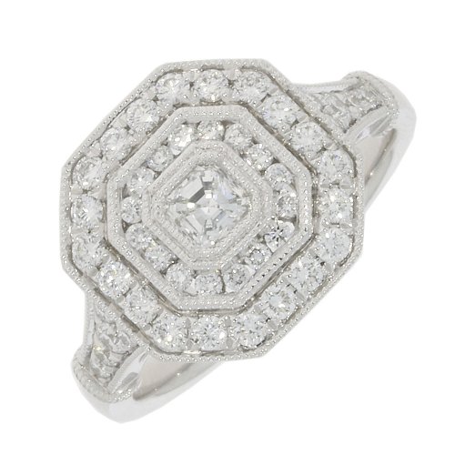 Guest and Philips - Platinum and Diamond Cluster Ring - PLRIDI91073