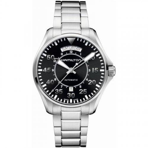 Hamilton - Khaki Aviation, Stainless Steel Automatic Aviation Bracelet Watch H64615135