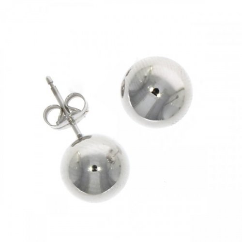 Guest and Philips - White Gold 9ct Ball studs - 10-06-042