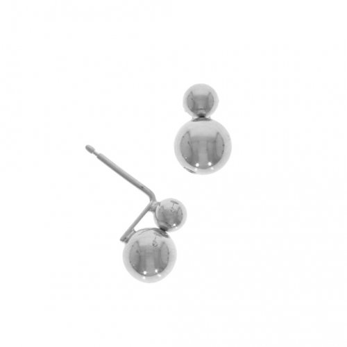 Guest and Philips - White Gold 9ct Ball Drop Earrings - 10-06-241