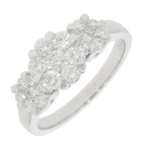 Guest and Philips - 1CT 21Stones Diamond Set, Platinum - Cluster Flower Ring, Size N PLRIDI81947