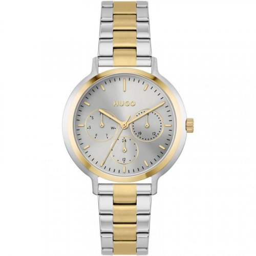 Hugo - #edgy, Stainless Steel - Yellow Gold Plated - Quartz Watch, Size 38cm 1540112