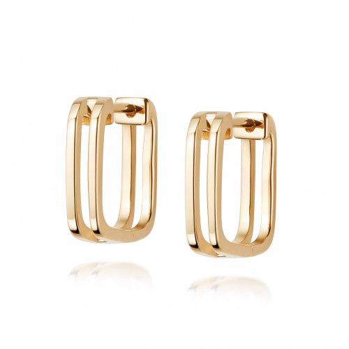 Daisy - Yellow Gold Plated Rupie Huggie Hoop Earrings HUG16-GP