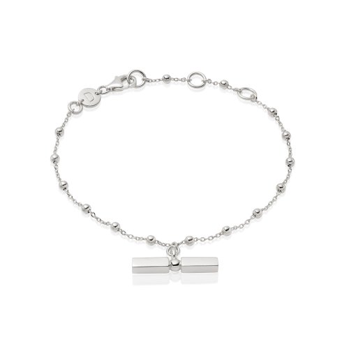 Daisy - Sterling Silver Stacked T-Bar Bracelet BRB8002-SLV