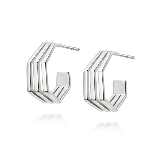 Daisy - Sterling Silver Jameela Huggie Hoop Earrings HUG15-SLV