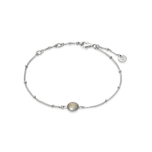 Daisy - Healing Stone, Labrodorite Set, Sterling Silver - Bobble Bracelet HBR1007-SLV