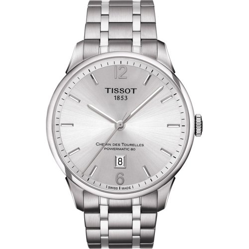 Tissot - CHEMIN DES TOURELLES POWERMATIC 80, Stainless Steel - Automatic Watch, Size 42mm T0994071103700