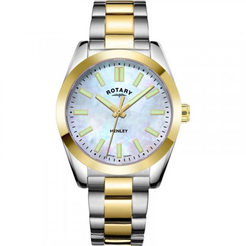 Rotary - Henley, Yellow Gold Plated - Stainless Steel - Quartz Watch, Size 30mm LB05281-41