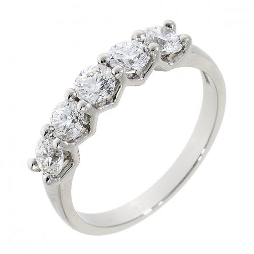 Guest and Philips - D 1.07ct Set, Platinum - 5st Eternity Ring 12707H5