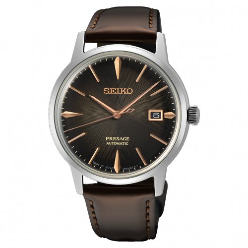 Seiko - Presage, Stainless Steel - Leather - Automatic with Manual Winding, Size 39.5mm SRPJ17J1