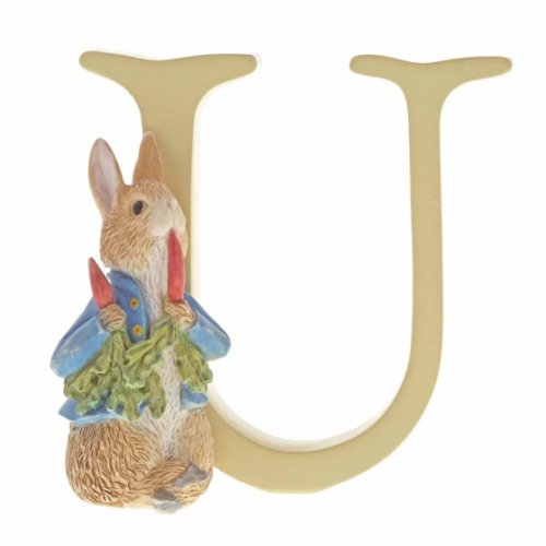 Enesco - Peter Rabbit, Ceramic/Pottery/China Letter U - A5013