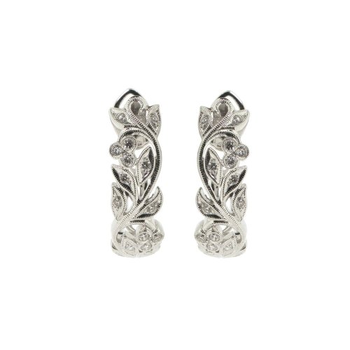Guest and Philips - Diamond 0.21 Set, White Gold - 18ct Huggie Earring
