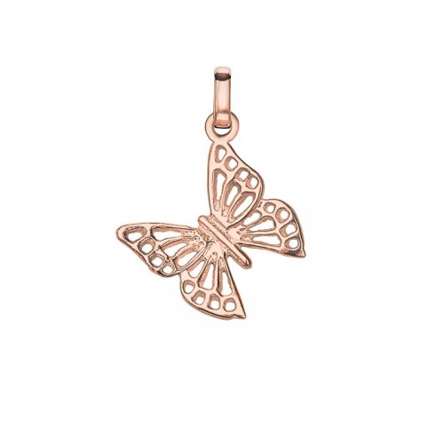 Dower and Hall - Yellow Gold Plated Butterfly Charm - FHC-246-VR
