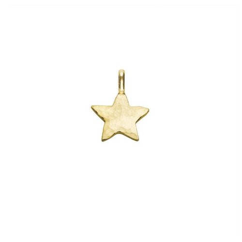 Dower and Hall - Engravable , Yellow Gold Plated Small Star Pndant - EGC43-V