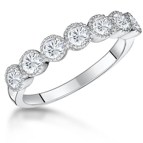 Jools - CZ Set, Sterling Silver - Ring, Size N - KPR10007-54-N