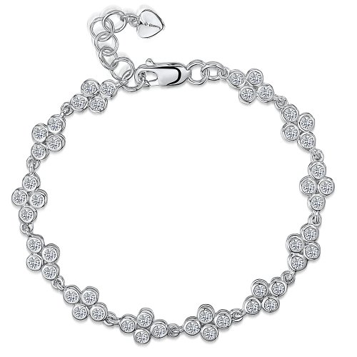 Jools - CZ Set, Sterling Silver - Muliti Link Bracelet - KPB422