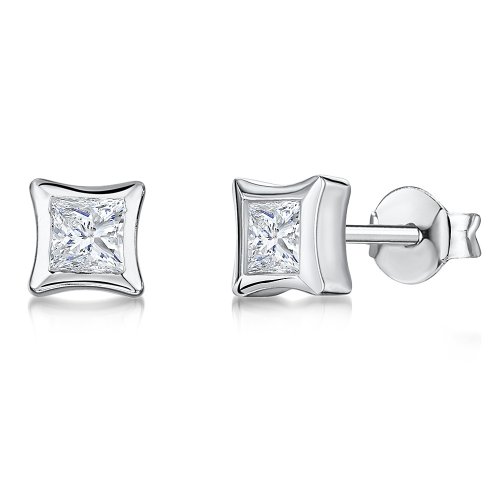 Jools - Cubic Zirconia Set, Sterling Silver - Stud Earrings - KPE2124