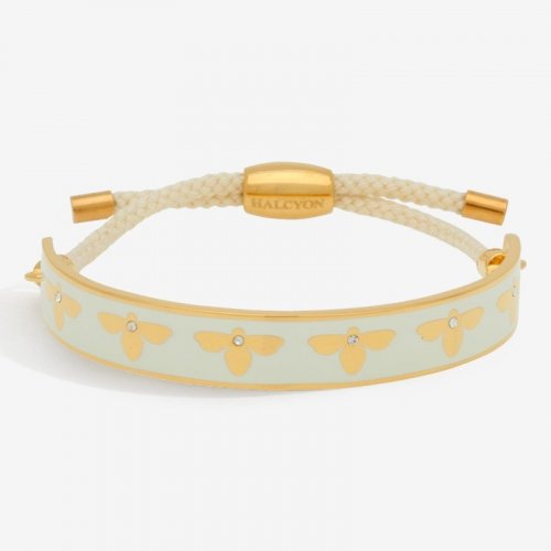 Halcyon Days - Bee, Enamel Friendship Bangle - FBBES0510G