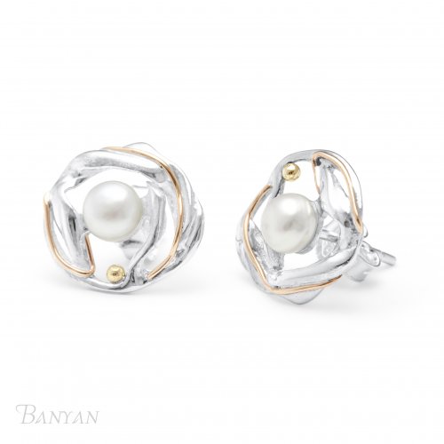 Banyan - Pearl Set, Sterling Silver - Stud Earrings EA5005-G6