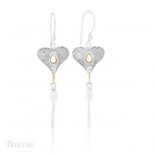 Banyan - Pearl Set, Sterling Silver - Drop Earrings - EA5012-H1