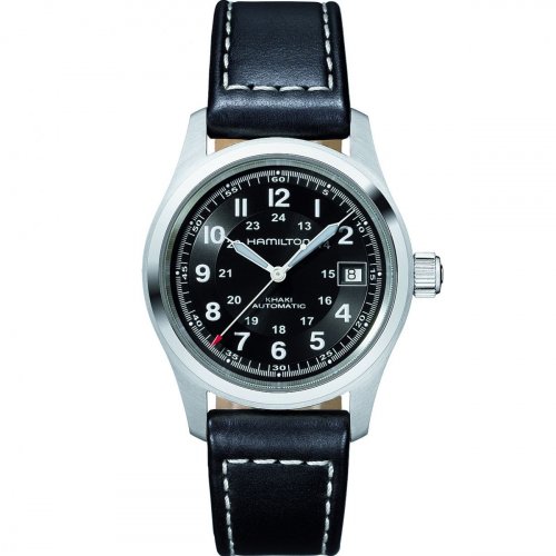 Hamilton - Khaki Field, Leather - Stainless Steel/Tungsten - Automatic Watch, Size 38mm H70455733