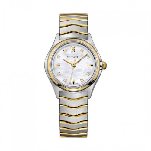Ebel - Wave, Diamond Set, Stainless Steel Yellow Gold Plated - Quartz Watch - 1216197