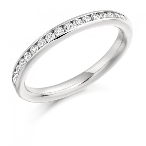 Guest and Philips - Dia 0.33ct G/Hsi Set, Platinum - Half Eternity Ring, Size N