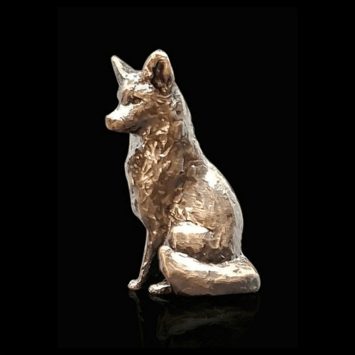 Richard Cooper - Butler & Peach, Bronze Fox Sitting Ornament - 2081