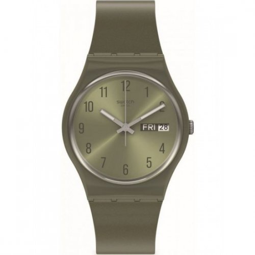 Swatch - PearlyGreen, Plastic/Silicone - Quartz Watch, Size 34mm GG712