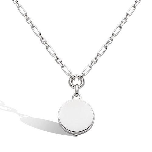 Kit Heath - Revival Astoria Rnd, Rhodium Plated - Locket Necklace, Size 22