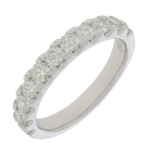 Guest and Philips - 9ct, 1ct 11 Stone Diamond Set, White Gold - Half Eternity Ring, Size N