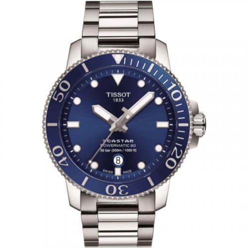 Tissot - Seastar 1000, Stainless Steel - Powermatic 80 Auto Watch, Size 43mm T1204071104103