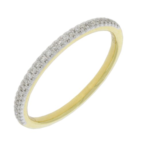 Guest and Philips - 9ct 0.10pts, Diamond Set, Yellow Gold - White Gold - ring, Size n 09ridi67100