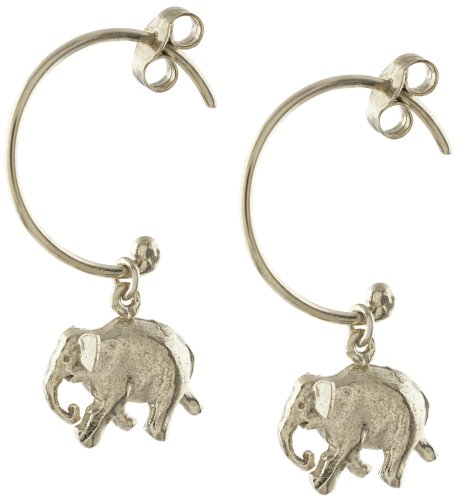 Alex Monroe - INDIAN ELEPHANT, Sterling Silver HOOP EARRINGS BVE1-S