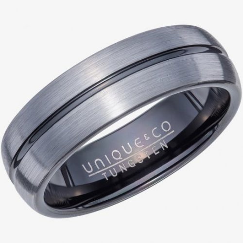 Unique - Tungsten - Ring with IP Plating, Size 58 TUR-129-58