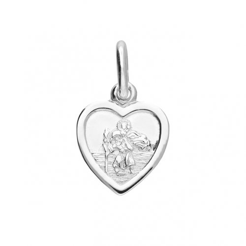 Guest and Philips - Sterling Silver - St Christopher Heart, Size Small H4735